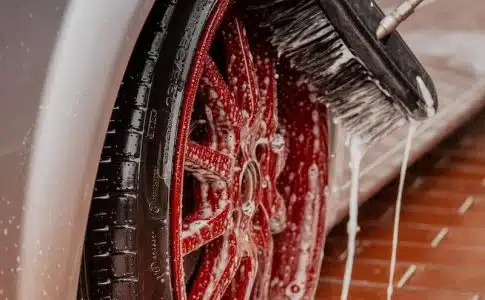 wheel being washed