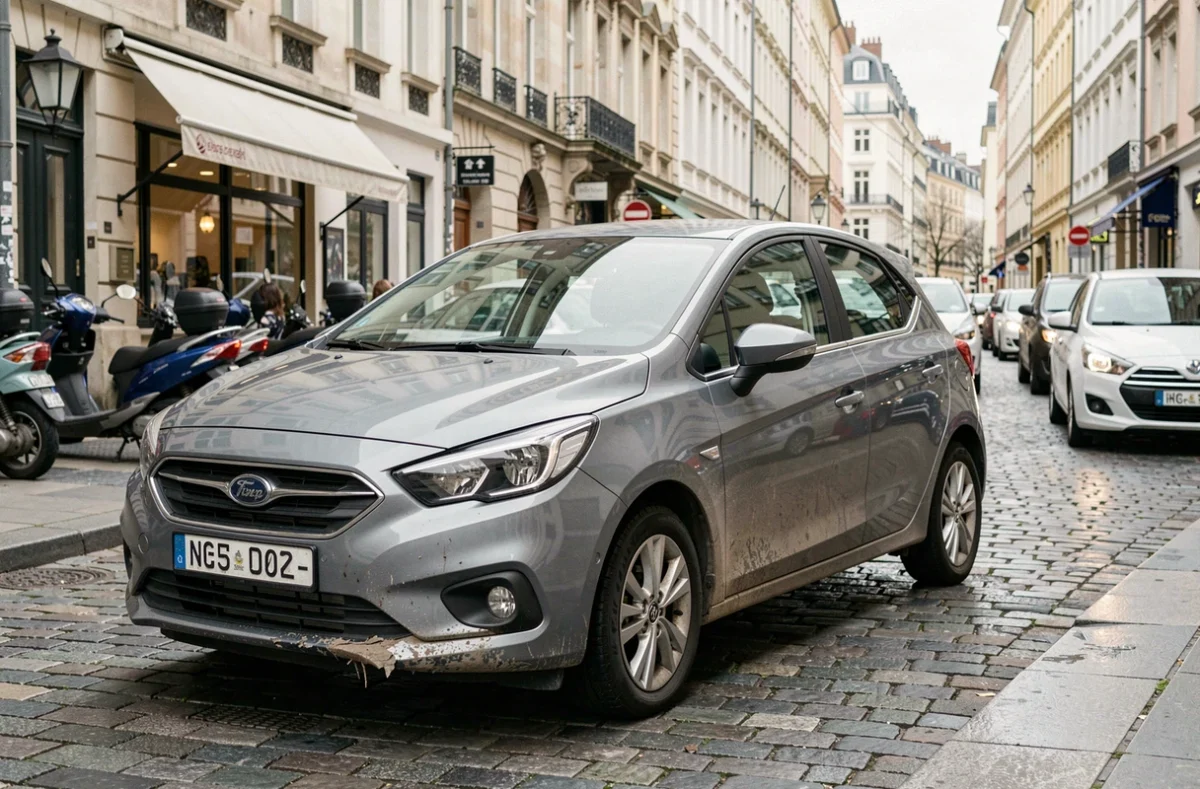 Citadine diesel compacte en usage urbain quotidien, moteur 1.6 BlueHDi soumis aux embouteillages et trajets courts