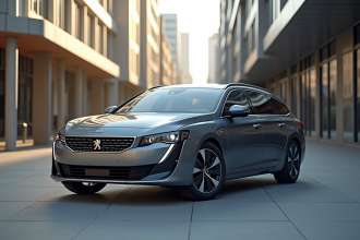 Peugeot 508 SW en ville en journée