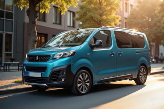 Peugeot Rifter 7 places stationnée en ville en extérieur